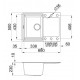 Virtuves izlietne Elleci Easy-135 68x50cm, balta Virtuves izlietne Elleci Easy-135 68x50cm, balta