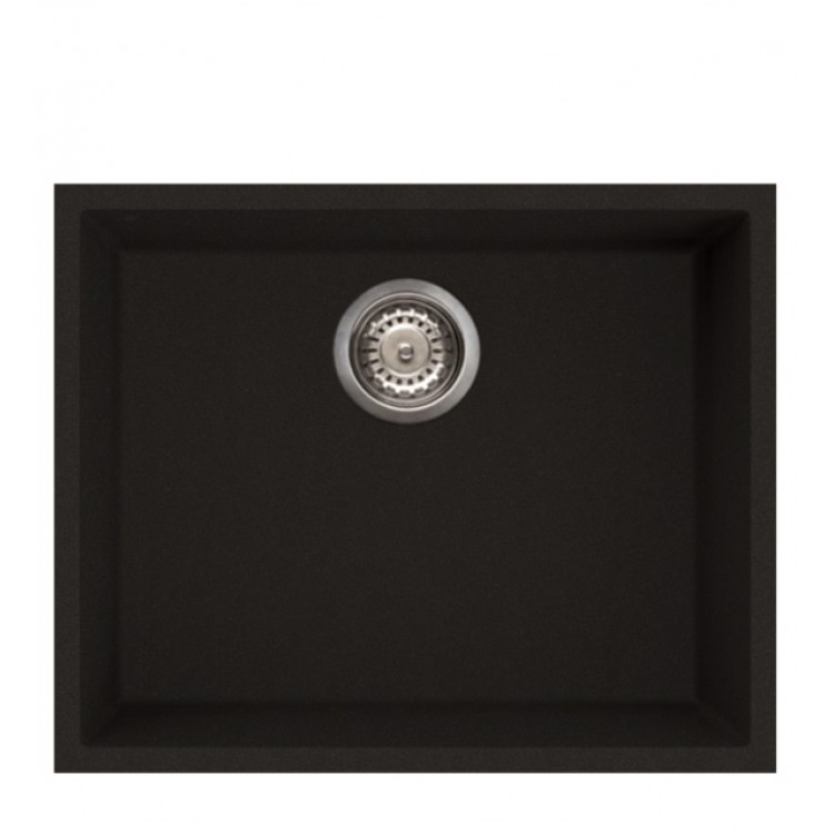 Virtuves izlietne Elleci Quadra-105 Keratek 540x440 mm, pabūvējama, melna Virtuves izlietne Elleci Quadra-105 Keratek 540x440 mm, pabūvējama, melna