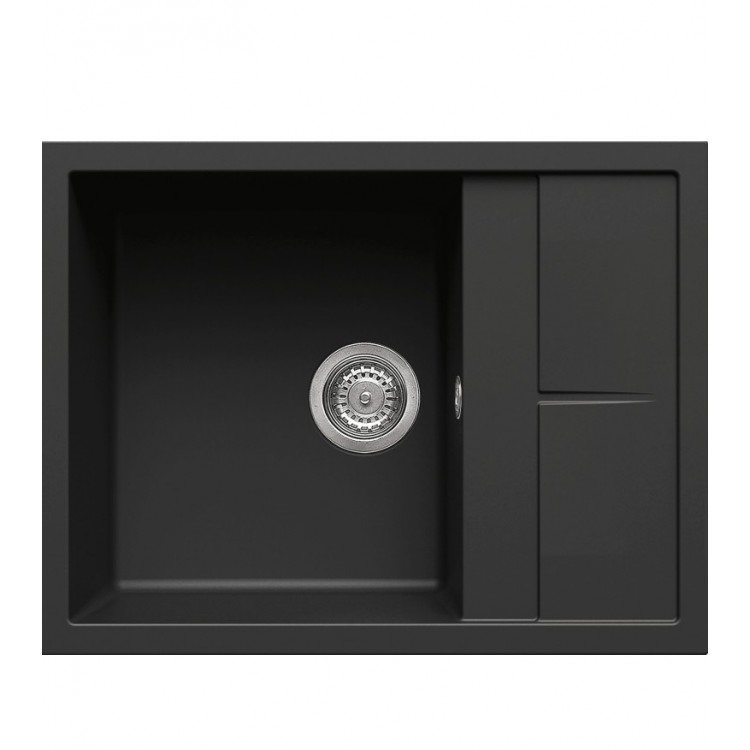 Virtuves izlietne Elleci Unico-125 65x50cm, melna Virtuves izlietne Elleci Unico-125 65x50cm, melna