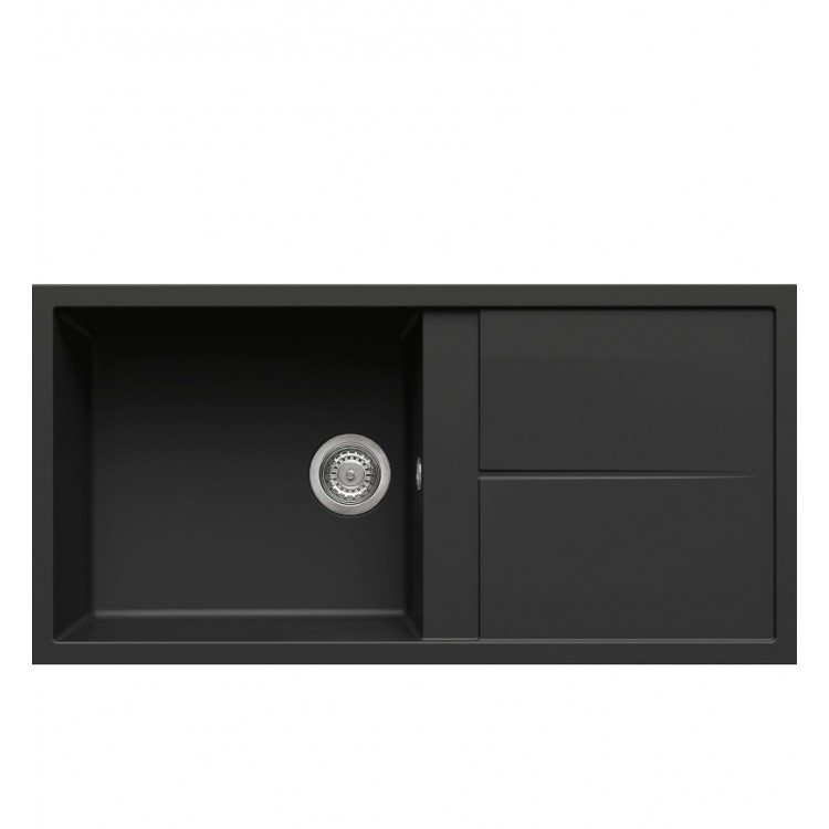 Virtuves izlietne Elleci Unico-480 100x50cm, melna Virtuves izlietne Elleci Unico-480 100x50cm, melna