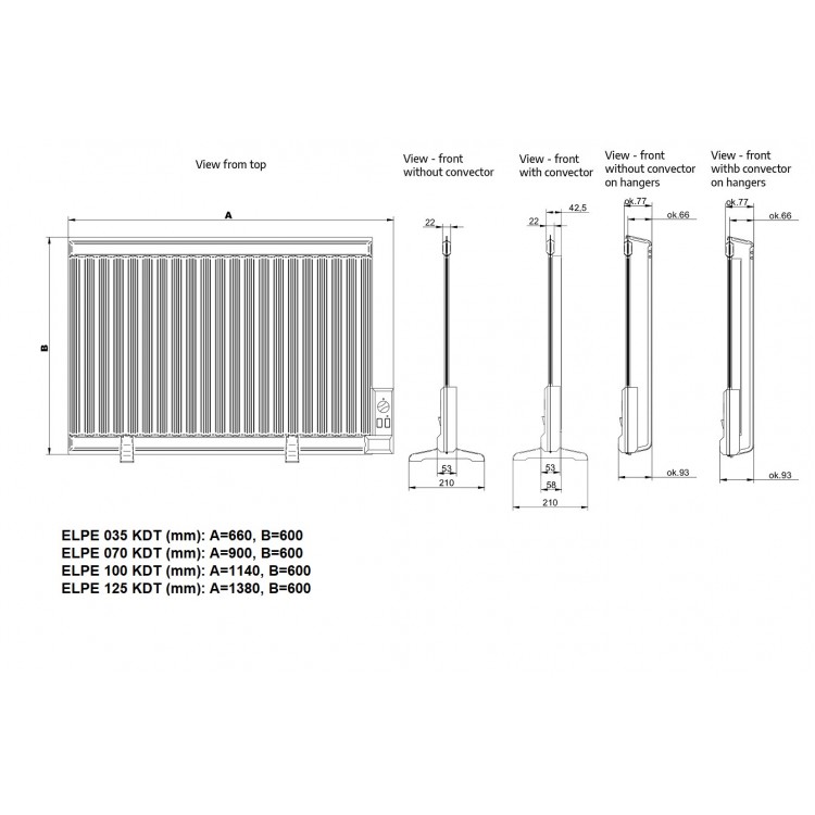 Eļļas radiators ar digitālo termostatu ELPE 035 KDT Eļļas radiators ar digitālo termostatu ELPE 035 KDT