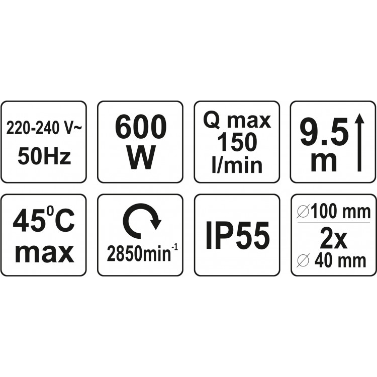 Fekālais sūknis FALA ar smalcinātāju, 600W, 697176 Fekālais sūknis FALA ar smalcinātāju, 600W, 697176