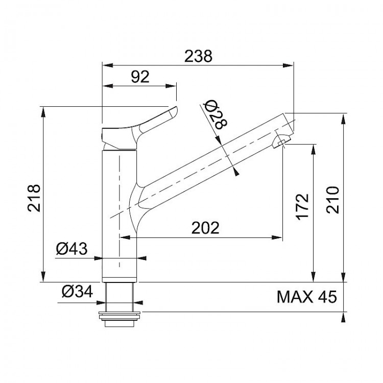 Virtuves izlietnes maisītājs FRANKE MEOS, 115.0356.123