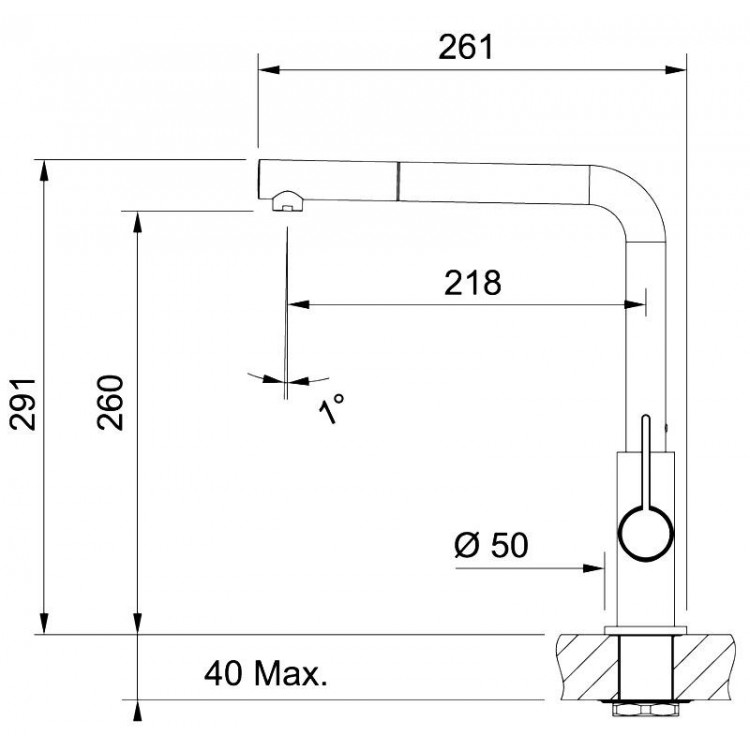 Virtuves izlietnes maisītājs FRANKE NEPTUNE-EVO, 115.0373.944