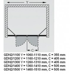 Dušas durvis veramās Roltechnik GDN2 1100mm