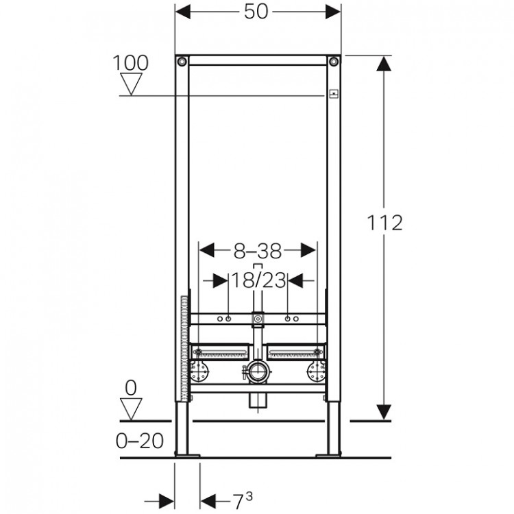 Geberit Duofix Bidē montāžas rāmis, 111.510.00.1 Geberit Duofix Bidē montāžas rāmis, 111.510.00.1