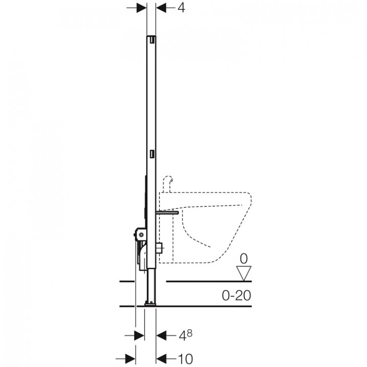 Geberit Duofix Bidē montāžas rāmis, 111.510.00.1 Geberit Duofix Bidē montāžas rāmis, 111.510.00.1