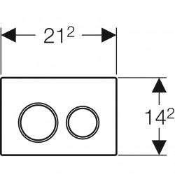 Noskalošanas taustiņš Geberit Omega20, 115.085.KH.1