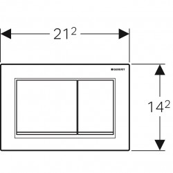 Noskalošanas taustiņš Geberit Omega30, 115.080.KH.1