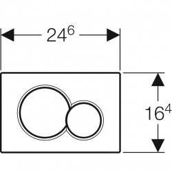 Noskalošanas taustiņš Geberit Sigma01, 115.770.DT.5