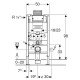 Iebūvējamais rāmis tualetes podam Geberit Duofix Omega, 111.030.00.1 Iebūvējamais rāmis tualetes podam Geberit Duofix Omega, 111.030.00.1