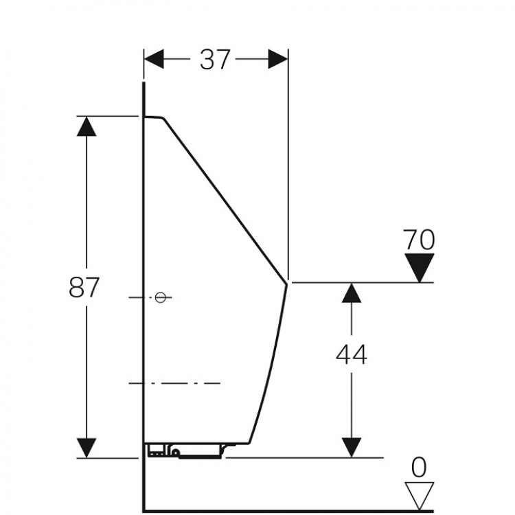 Pisuārs ar integrētu sensora bloku Geberit Tamina 230V, 116.142. Pisuārs ar integrētu sensora bloku Geberit Tamina 230V, 116.142.