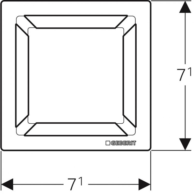 Trapa dizaina nosegreste Geberit Square, 154.312.00.1 Trapa dizaina nosegreste Geberit Square, 154.312.00.1