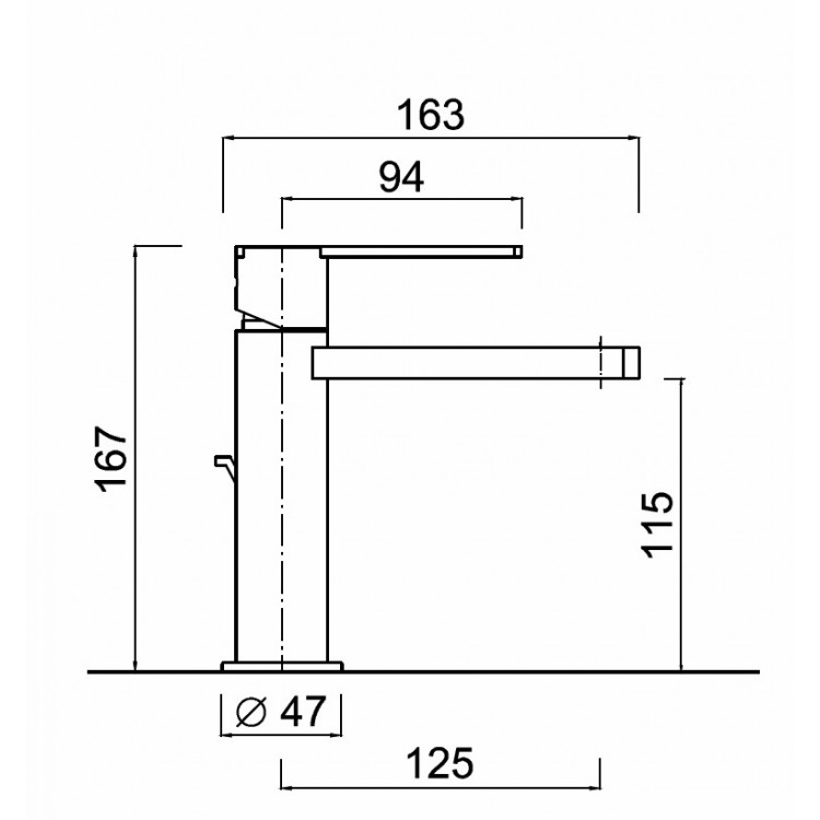 Izlietnes maisītājs GIULINI SURF, hroms 5805A Izlietnes maisītājs GIULINI SURF, hroms 5805A