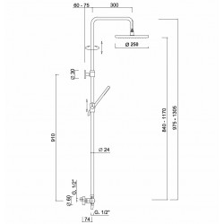 Termostata dušas sistēma Giulini SURF 8225WC-SH25