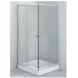 Dušas stūris kvadrātveida Gotland ar paliktni 90x90cm, 39165