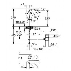 Izlietnes maisītājs Grohe Eurostyle New L, 23569003