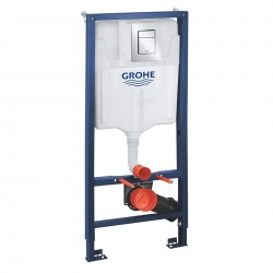 Iebūvējamais rāmis tualetes podam Grohe Rapid SL ar Skate Cosmo pogu, 39501000