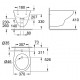 Bidē piekaramais Grohe Bau Ceramic, 39433000
