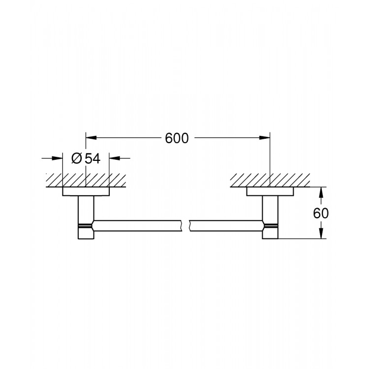 Dvieļu turētājs Grohe Essentials 60cm, hroms 40366001