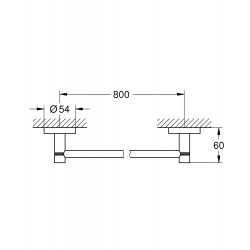 Dvieļu turētājs Grohe Essentials 80cm, hroms 40386001