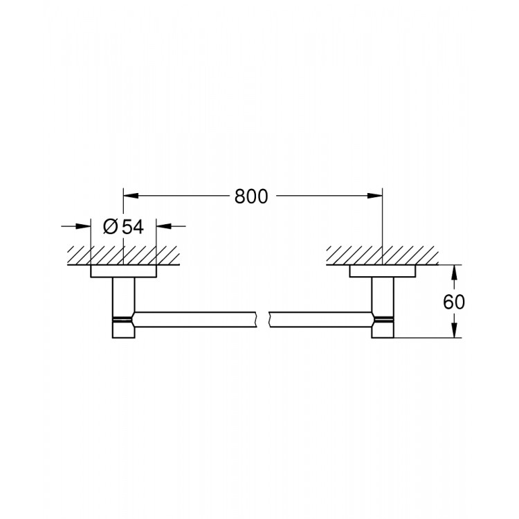 Dvieļu turētājs Grohe Essentials 80cm, hroms 40386001