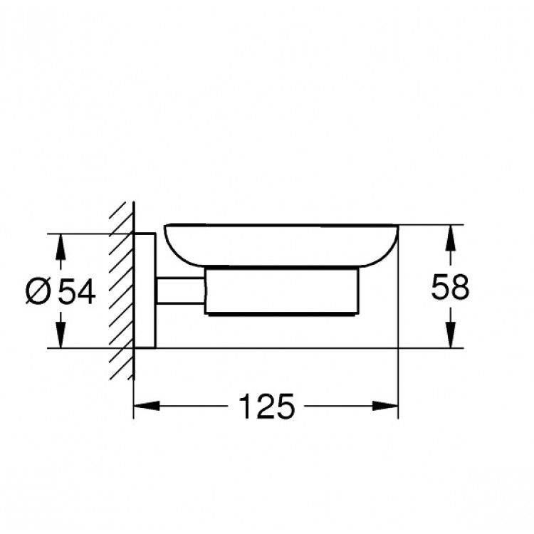 Ziepju trauks Grohe Essentials, hroms 40444001