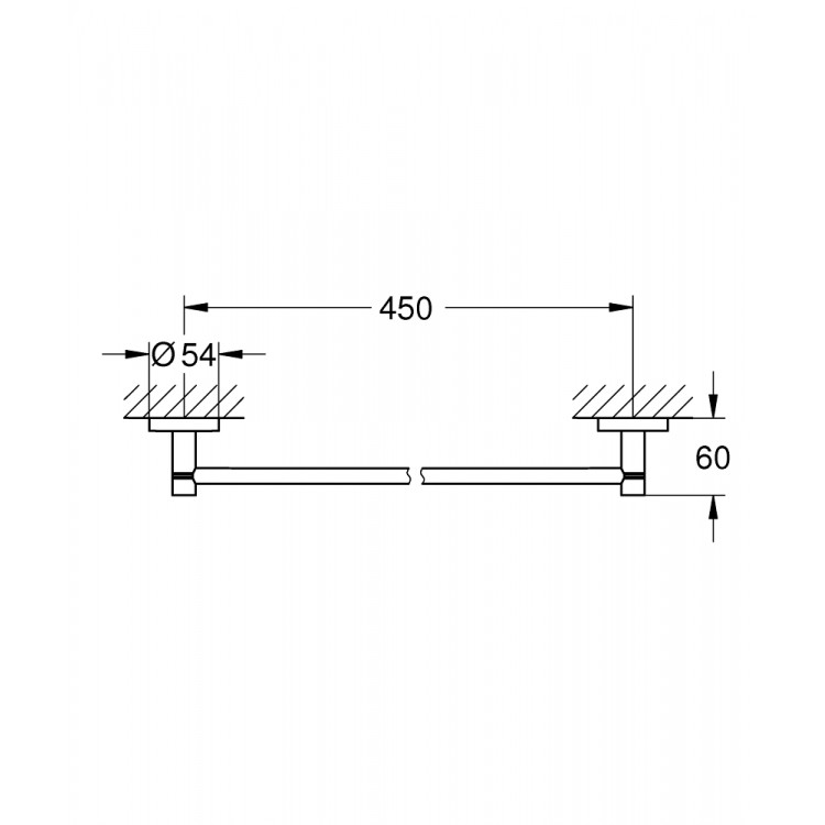 Dvieļu turētājs Grohe Essentials 45cm, hroms 40688001