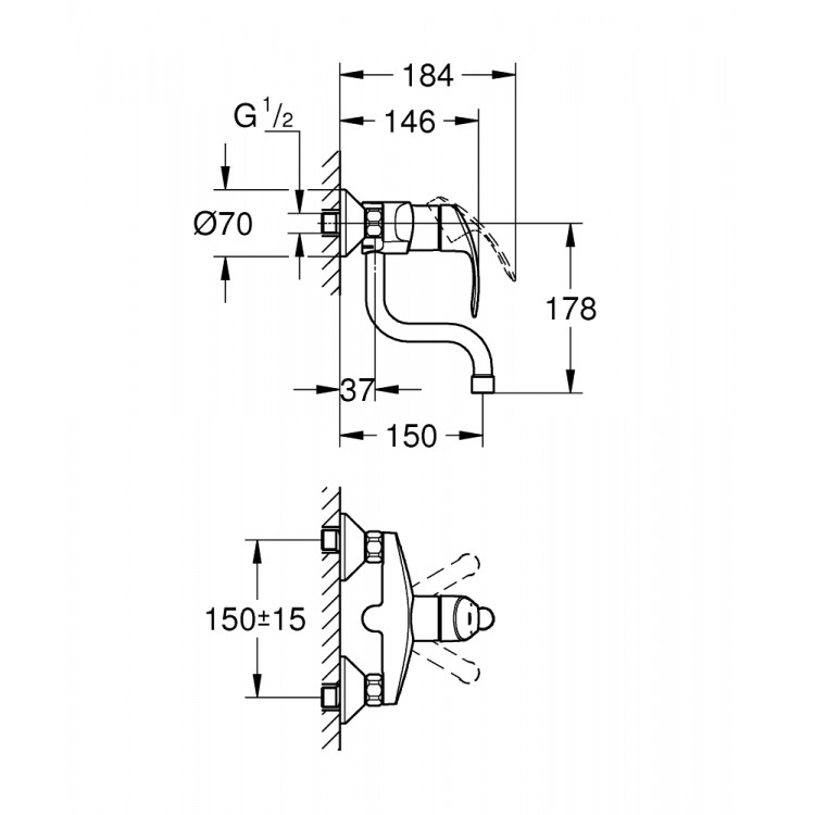 Virtuves izlietnes maisītājs Grohe Eurosmart, 31509002 Virtuves izlietnes maisītājs Grohe Eurosmart, 31509002
