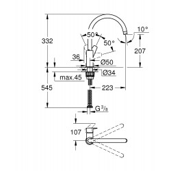 Virtuves izlietnes maisītājs GROHE BauEdge 31367001