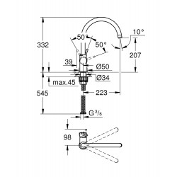 Virtuves izlietnes maisītājs GROHE BauClassic 31535001