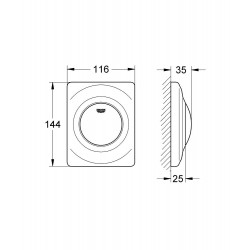 Pisuāra poga Grohe Surf,38808000