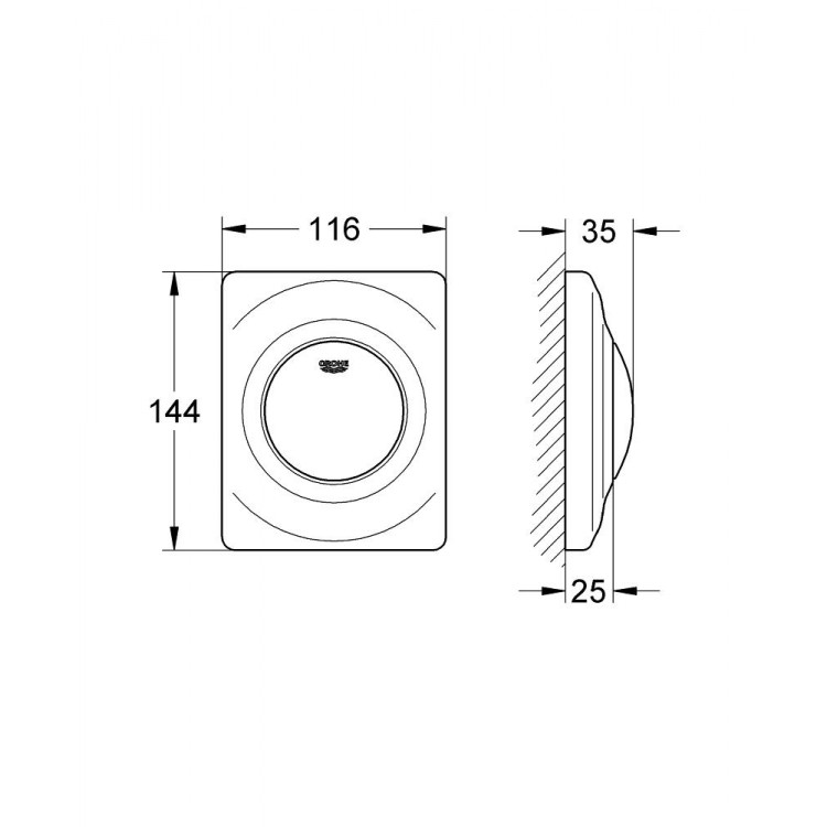 Pisuāra poga Grohe Surf,38808SH0 Pisuāra poga Grohe Surf,38808SH0