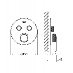 Grohe Grohtherm Dušas jaucējkrāna dekoratīvā daĮa, 29119000