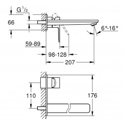 Iebūvējams izlietnes maisītājs Grohe LINEARE, 23444DC1