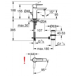 Izlietnes maisītājs Grohe LINEARE, 23790001