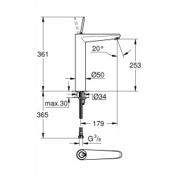 Izlietnes maisītājs Grohe Eurodisc Joy, 23428000