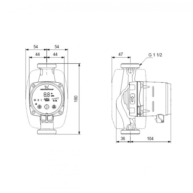Cirkulācijas sūknis Grundfos Alpha 2 25-50 180, 99411173 Cirkulācijas sūknis Grundfos Alpha 2 25-50 180, 99411173