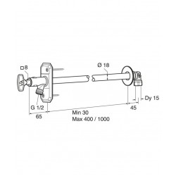 Dārza krāns neaizsalstošs Gustavsberg ar slēdzeni 30-100cm, FG0105070