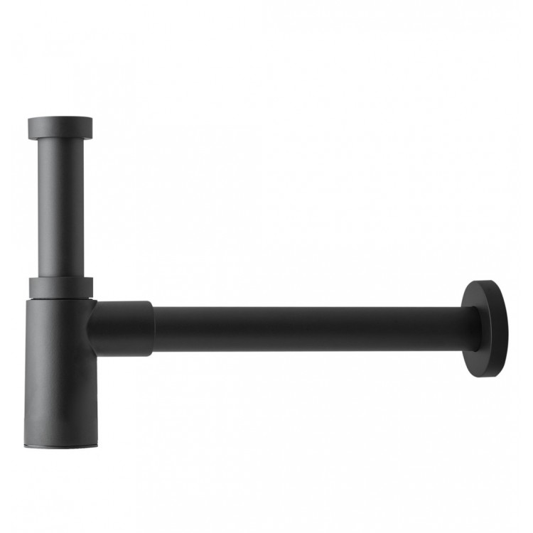 Izlietnes sifons glāze bez izplūdes HERZ Black 1 1/4x32, UH16207B Izlietnes sifons glāze bez izplūdes HERZ Black 1 1/4x32, UH16207B