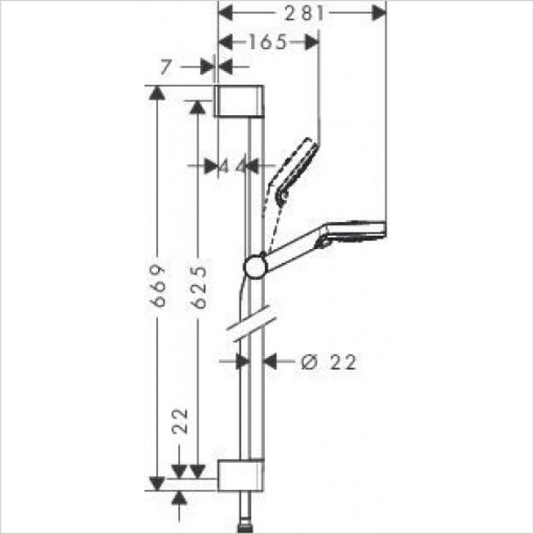Dušas komplekts Hansgrohe Crometta Vario 2jet, 26553400 Dušas komplekts Hansgrohe Crometta Vario 2jet, 26553400