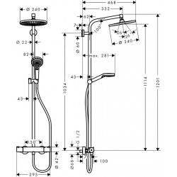 Dušas sistēma Hansgrohe Crometta S 240 27267000