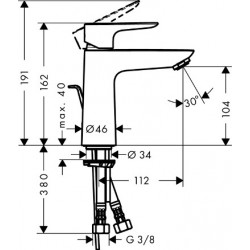 Izlietnes maisītājs Hansgrohe Talis E 110, 71710140