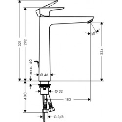 Izlietnes maisītājs Hansgrohe Talis E 240, 71716670