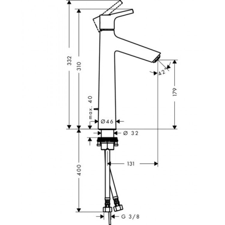 Izlietnes maisītājs Hansgrohe Talis S, hroms 72031000