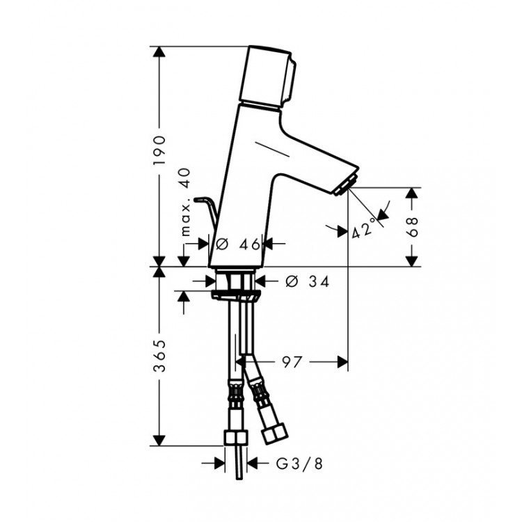 Izlietnes maisītājs Hansgrohe Talis Select S 80, 72040000