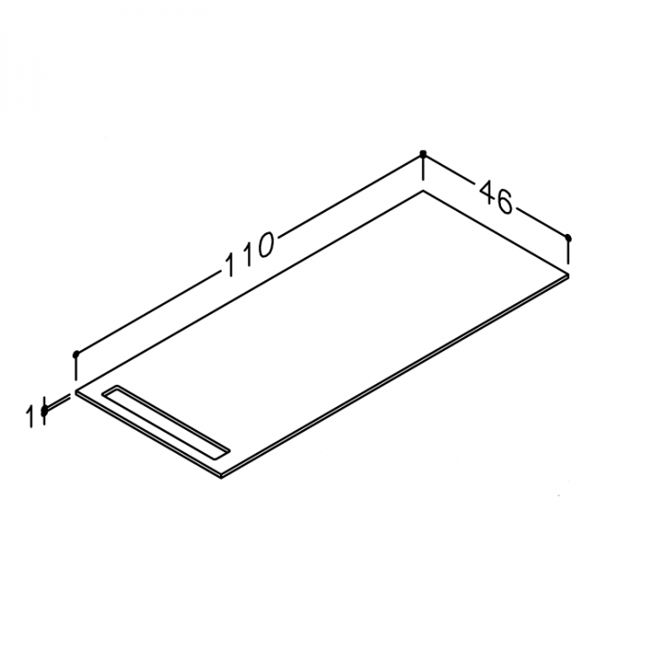 Darba virsma no augstspiediena lamināta Kame 110cm, WP-1/10-3/H15 Darba virsma no augstspiediena lamināta Kame 110cm, WP-1/10-3/H15