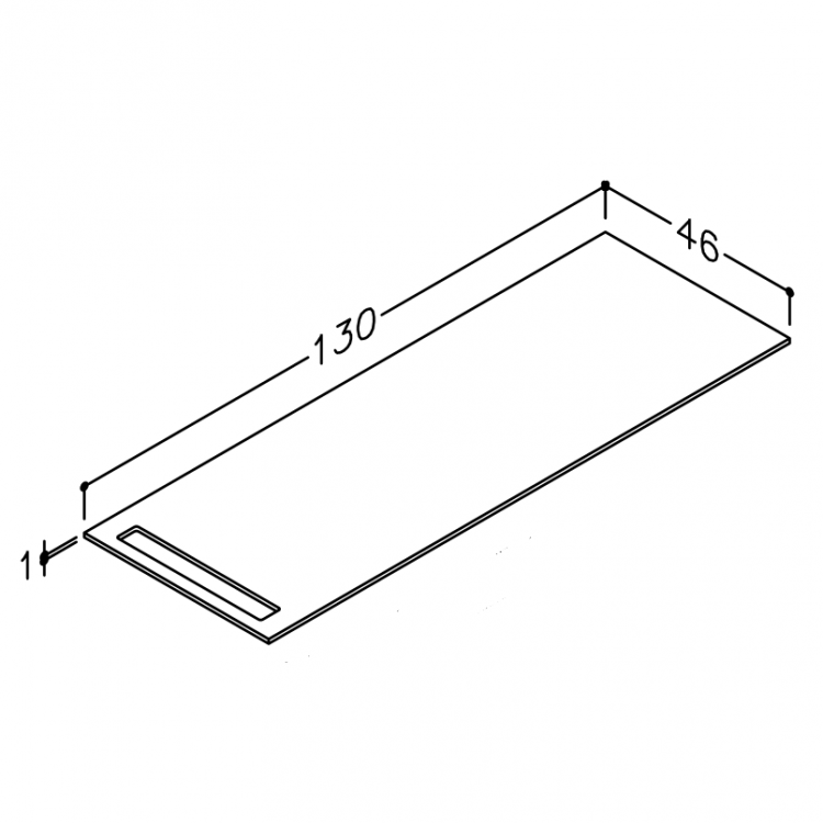 Darba virsma no augstspiediena lamināta Kame 130cm, WP-1/12-3/H11 Darba virsma no augstspiediena lamināta Kame 130cm, WP-1/12-3/H11