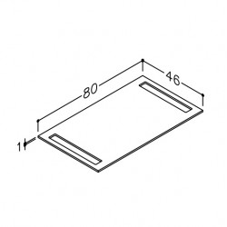 Darba virsma no augstspiediena lamināta Kame 80cm, WP-2/6-3/H11