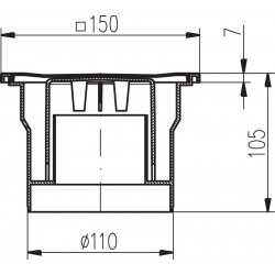 Traps HACO PVS DN110 N, vertikāls